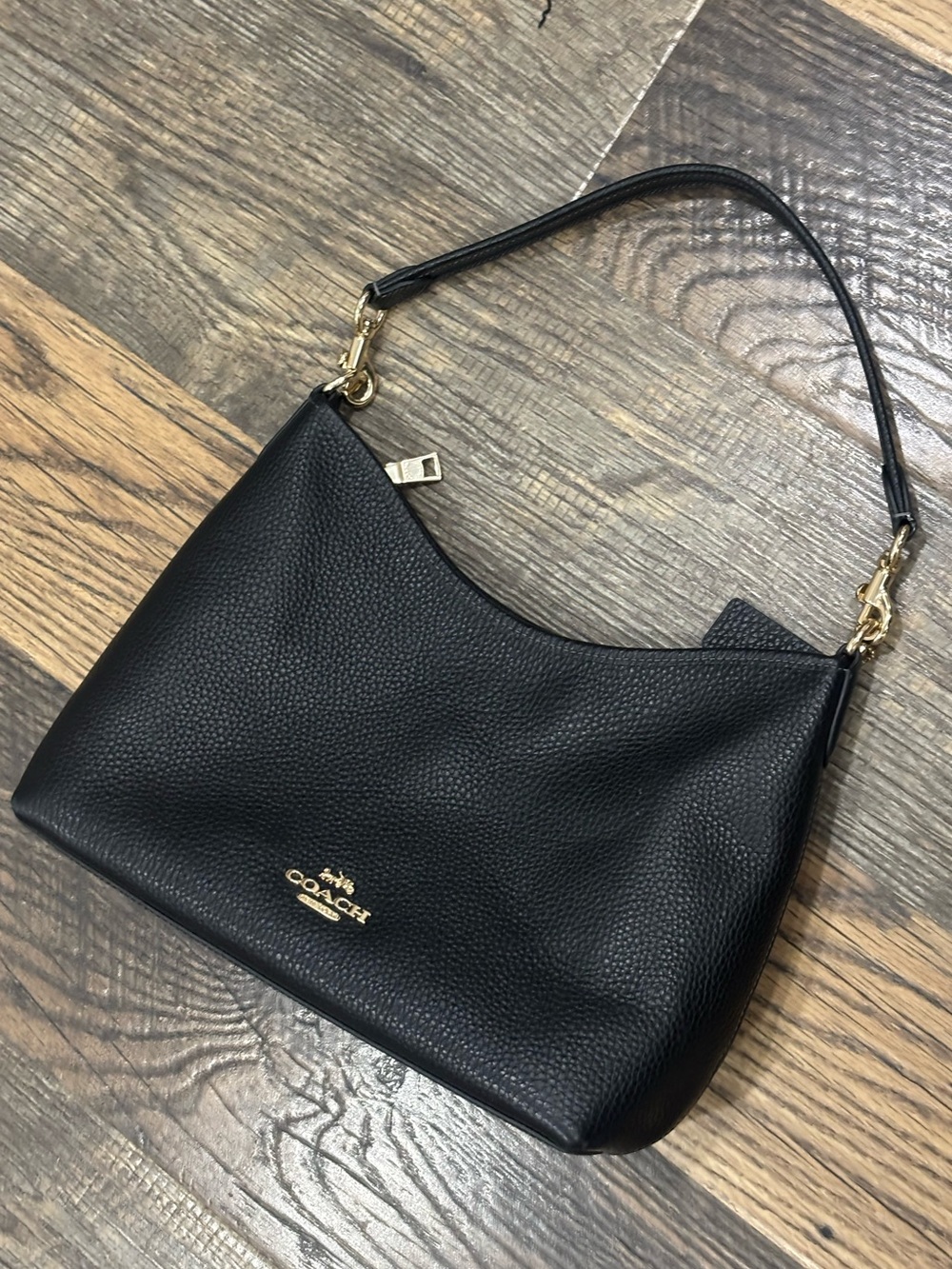 Coach Laurel brown pebbled shoulder bag with straps